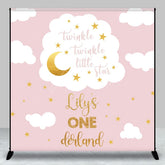 Aperturee - Aperturee Twinkle Pink Custom Starlit Sky Birthday Backdrop